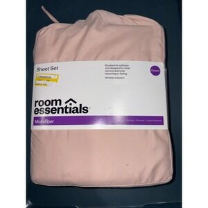 Room Essentials Queen Microfiber Sheet Set Peach Blush